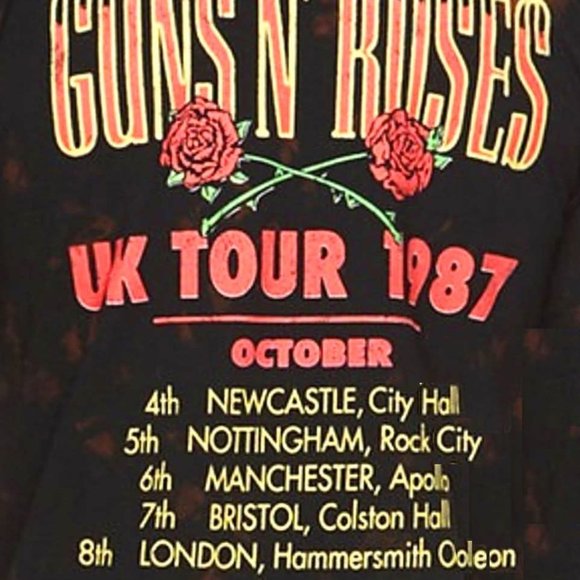 Guns N Roses Destruction Tour metal rock Bleach Official T-Shirt 2XL XXL NWT - Picture 5 of 5